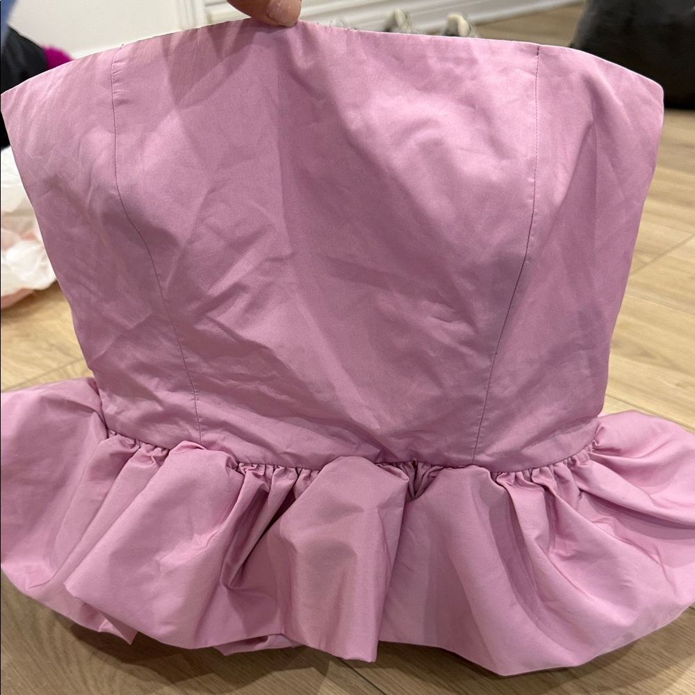 Zara Light Pink Ruffled Top